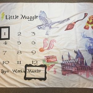 Harry Potter baby milestones blanket
